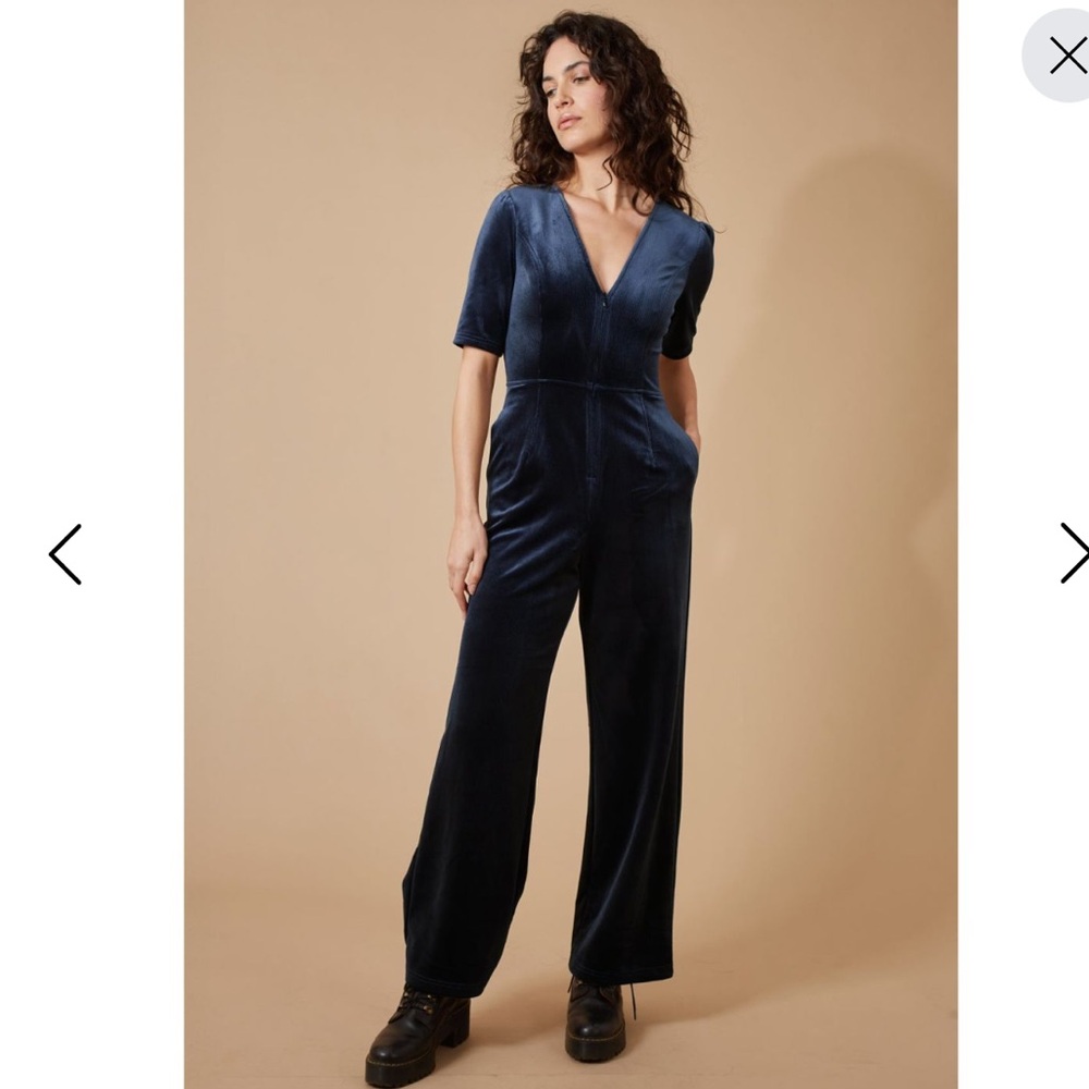 Traffic People Corrie Bratter Clan Jumpsuit In Navy Women’s Size Small NWT